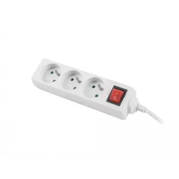 Lanberg PS1-03E-0150-W toitepikendus 1,5 m 3 vahelduvvoolu pistikupesa siseruumidesse valge