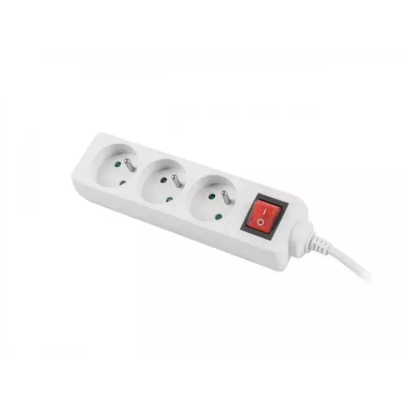 Lanberg PS1-03E-0150-W toitepikendus 1,5 m 3 vahelduvvoolu pistikupesa siseruumidesse valge