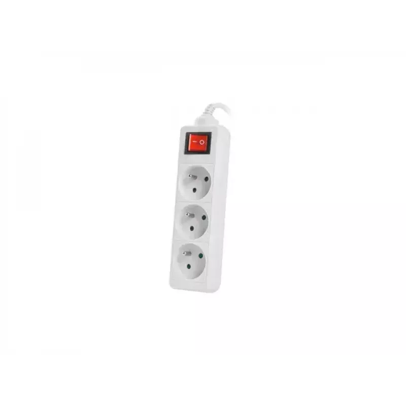 Lanberg PS1-03E-0150-W toitepikendus 1,5 m 3 vahelduvvoolu pistikupesa siseruumidesse valge