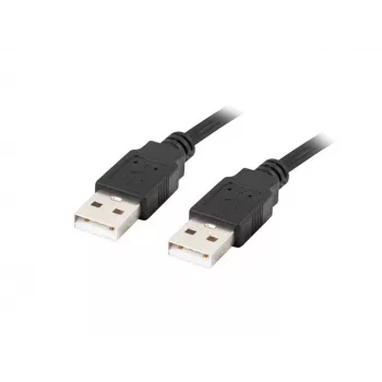 USB A-A kaabel LANBERG CA-USBA-20CU-0018-BK 1,8 m USB 2.0 Must, nikeldatud kontaktidega