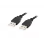USB A-A kaabel LANBERG CA-USBA-20CU-0018-BK 1,8 m USB 2.0 Must, nikeldatud kontaktidega