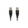 USB A-A kaabel LANBERG CA-USBA-20CU-0018-BK 1,8 m USB 2.0 Must, nikeldatud kontaktidega