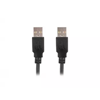 USB A-A kaabel LANBERG CA-USBA-20CU-0018-BK 1,8 m USB 2.0 Must, nikeldatud kontaktidega