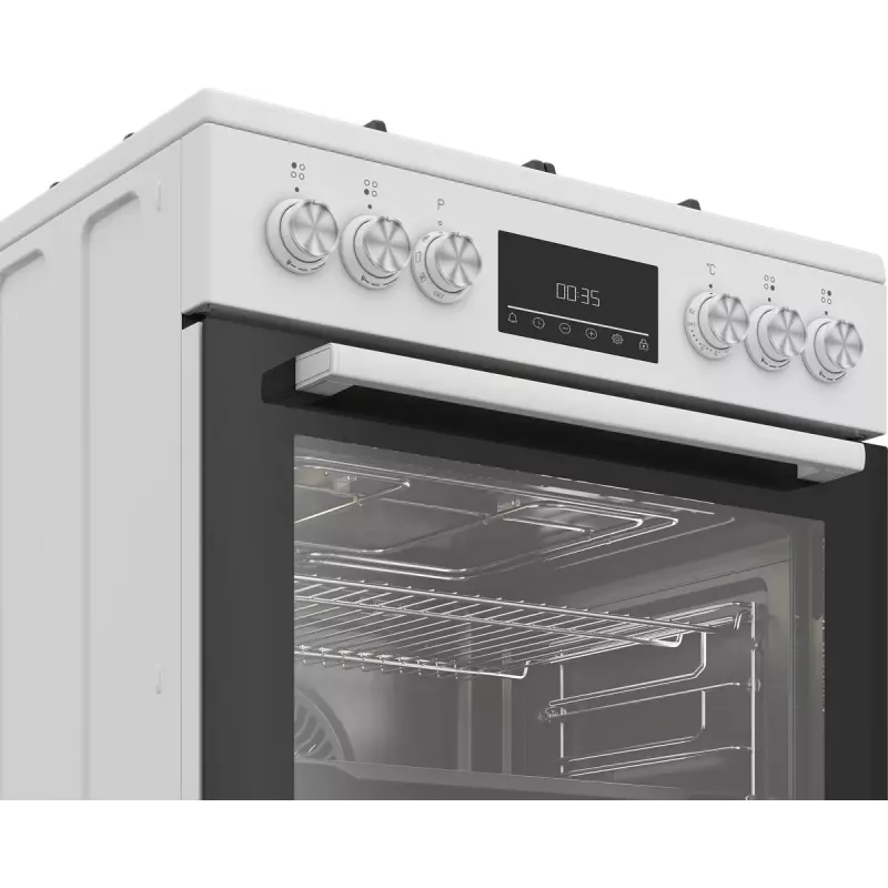 Vabaltseisev pliit Beko FBM62330GWDTN elektri-gaas must valge 72L A