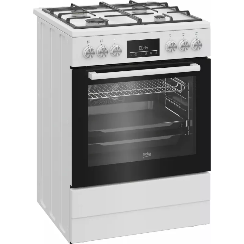 Vabaltseisev pliit Beko FBM62330GWDTN elektri-gaas must valge 72L A