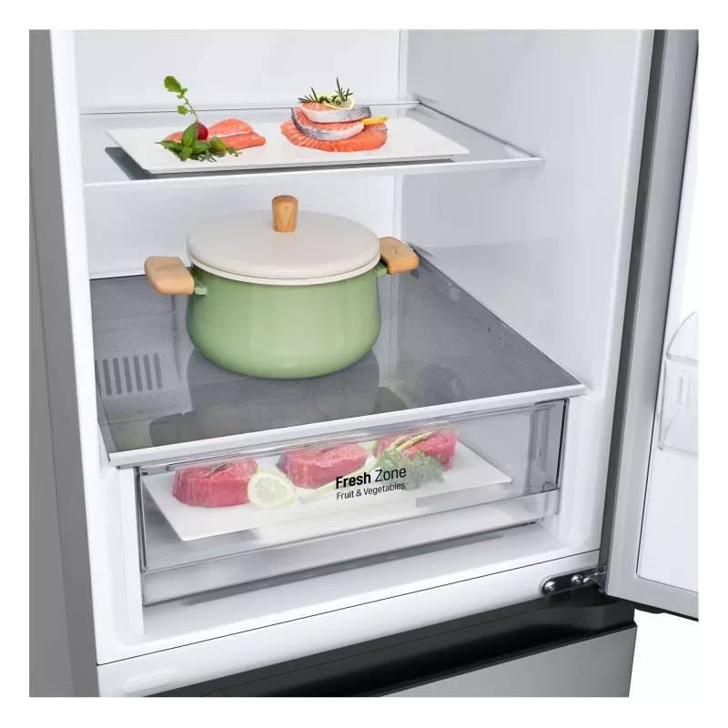 Külmik-sügavkülmik LG GBV21L0EPY, vabaltseisev 344 L (234 L külmik / 110 L sügavkülmik), No Frost, Inverter, Hõbedane