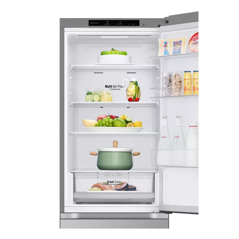 Külmik-sügavkülmik LG GBV21L0EPY, vabaltseisev 344 L (234 L külmik / 110 L sügavkülmik), No Frost, Inverter, Hõbedane