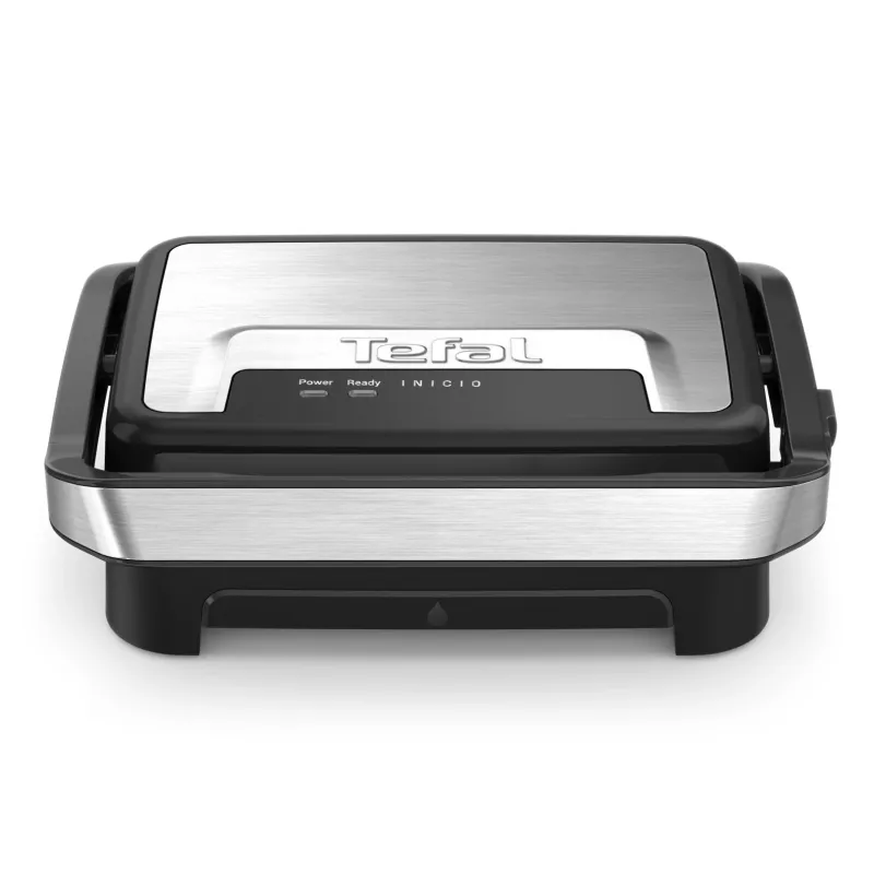 Kontaktgrill Tefal Inicio Compact GC270D10 — ristkülikukujuline 1000W, restipealne, must/roostevaba teras