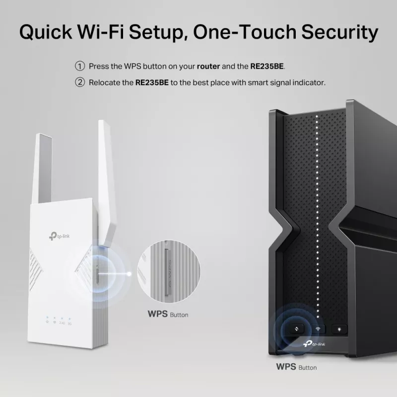 Võrgusaate- ja vastuvõtuseade TP‑LINK BE3600 2882 Mbit/s, kaheriba 2,4/5 GHz, 1× RJ‑45, valge