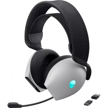 Alienware AW725H kõrvaklapid, juhtmega ja juhtmevaba, peavõruga, mängude jaoks, USB Type-C, Bluetooth, must, valge