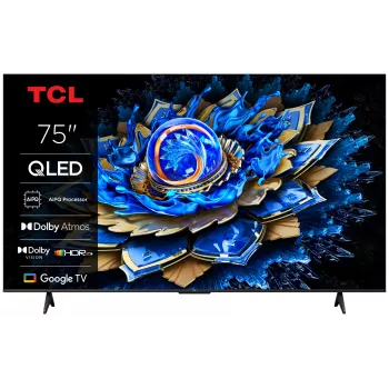 TCL T69C 75T69C TV 190.5 cm (75 tolli) 4K Ultra HD Smart TV Wi-Fi Must 350 cd/m²