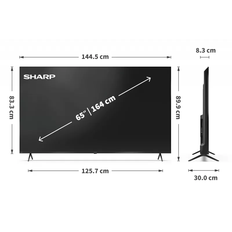 Sharp 65HP5265E TV 165,1 cm (65 tolli) 4K Ultra HD nutiteler Wi-Fi must
