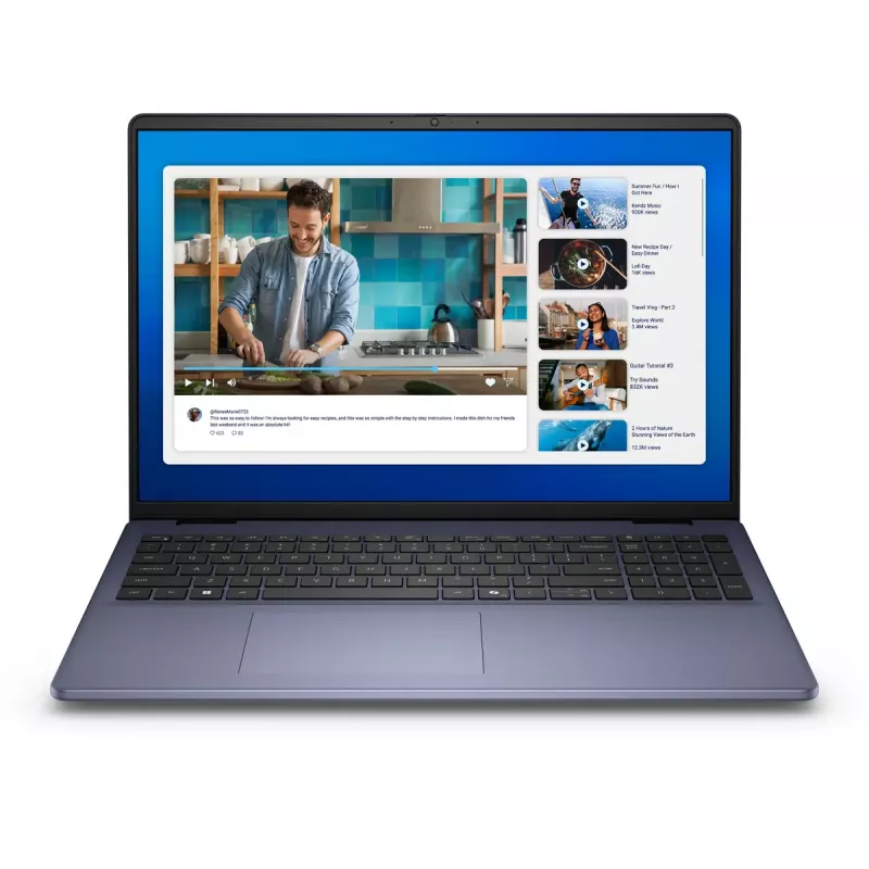 DELL DC16251 Intel Core 7 150U sülearvuti 40,6 cm (16 tolli) Full HD+ 16 GB DDR5-SDRAM 512 GB SSD Wi-Fi 6E (802.11ax) Ubuntu Linux sinine