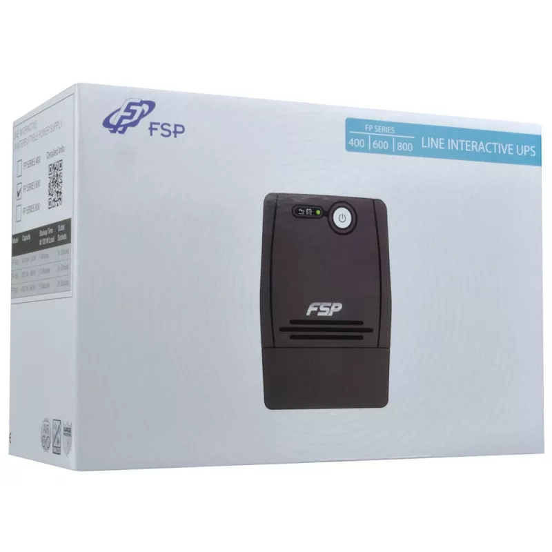 FSP FP 800 katkematu toiteallikas (UPS) 0,8 kVA 480 W 2 vahelduvvooluväljundit