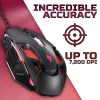 Mängurihiir Acer Nitro NMW200 — kahekäeline, optiline 7200 DPI, 7 nuppu, USB Type-A, must