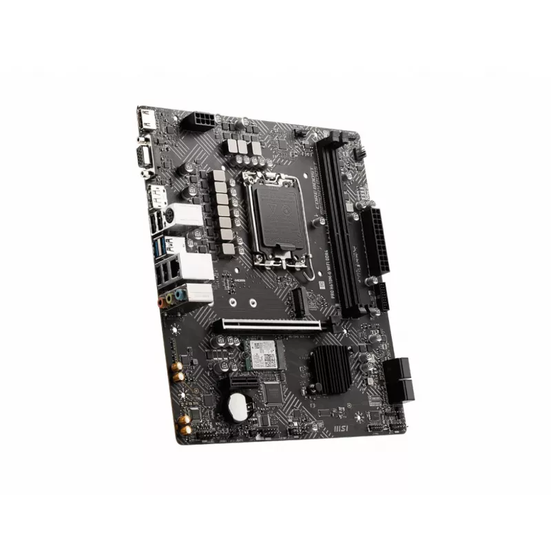 Emaplaat MSI PRO H610M-G WIFI DDR4, Intel H610, LGA 1700, micro ATX, 2x DIMM, 64 GB, Wi‑Fi 5, Bluetooth 4.2, 4x SATA III