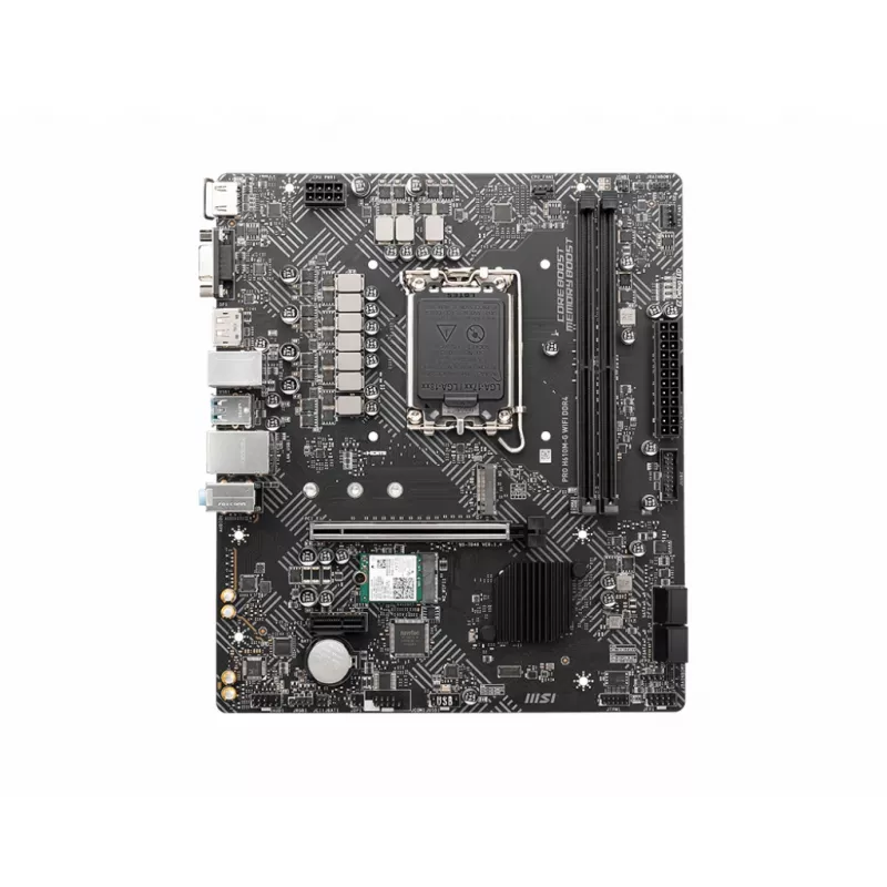 Emaplaat MSI PRO H610M-G WIFI DDR4, Intel H610, LGA 1700, micro ATX, 2x DIMM, 64 GB, Wi‑Fi 5, Bluetooth 4.2, 4x SATA III