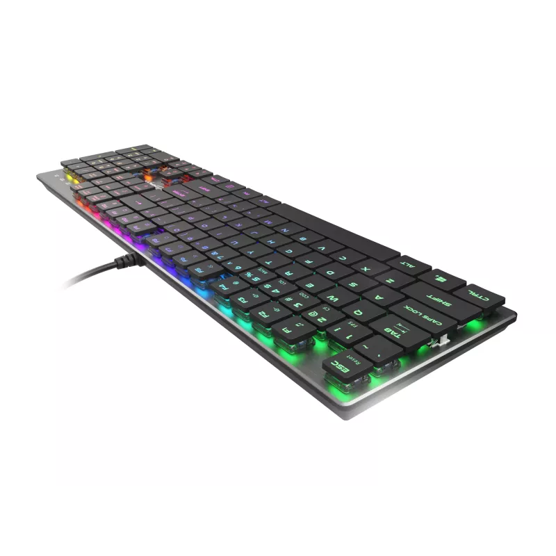 GENESIS Thor 420 RGB klaviatuur Gaming USB QWERTY US International Hõbedane