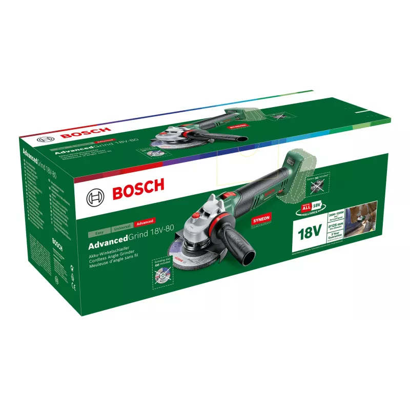 Bosch AdvancedGrind 18V-80 juhtmeta nurklihvmasin, 125 mm