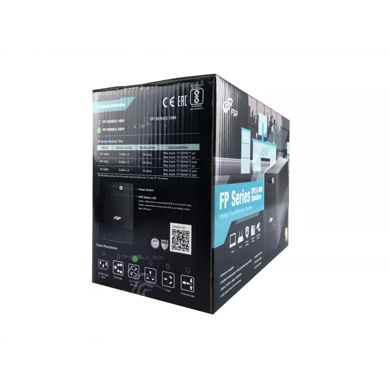 FSP FP 1500 katkematu toiteallikas (UPS) Line-Interactive 1,5 kVA 900 W 4 vahelduvvoolupistikut