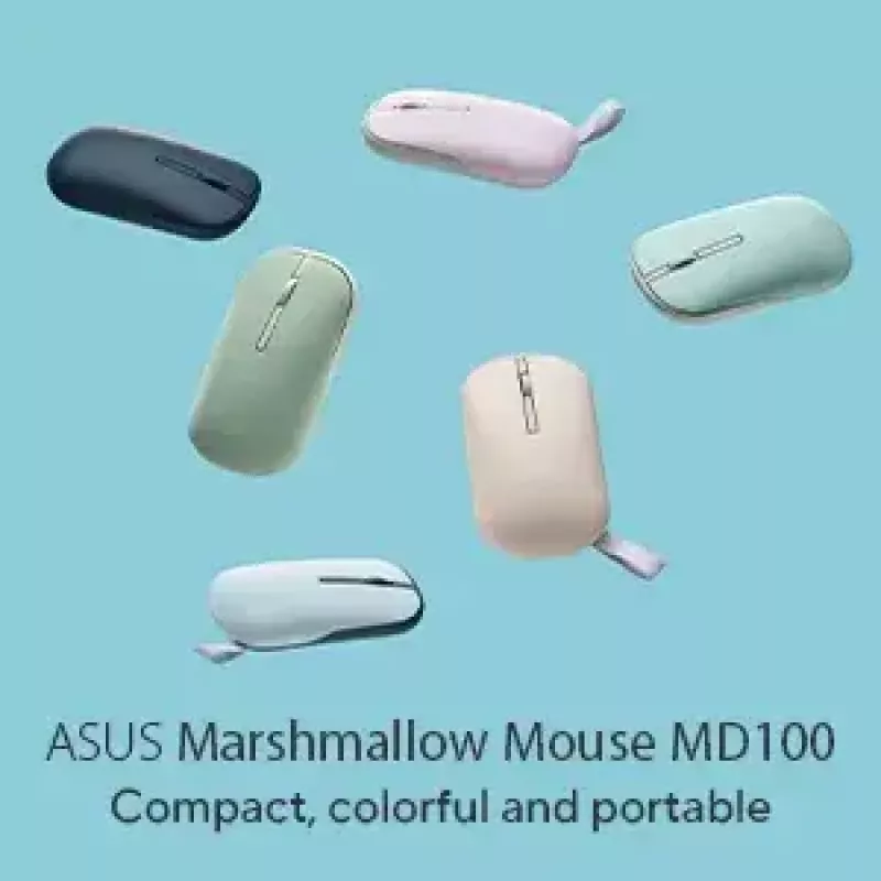 ASUS Marshmallow MD100 hiir kontorile, kahekäeline, RF-juhtmevaba + Bluetooth, optiline, 1600 DPI