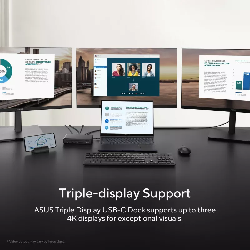 ASUS Triple Display USB-C Dock DC300 dokkimisjaam USB 3.2 Gen 2 (3.1 Gen 2) Type-C must