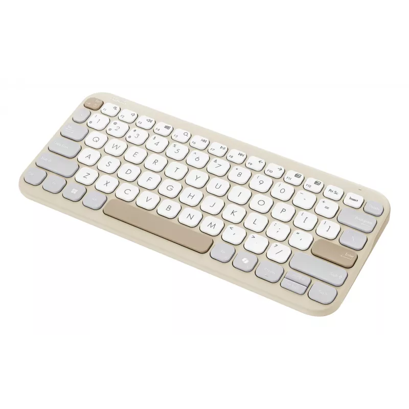 Juhtmeta Bluetooth-klaviatuur ASUS Marshmallow KW100 — USA paigutus, kaerapiim