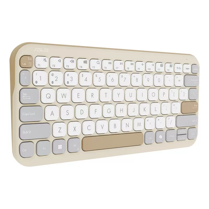 Juhtmeta Bluetooth-klaviatuur ASUS Marshmallow KW100 — USA paigutus, kaerapiim