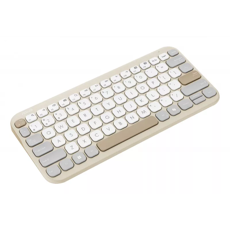 Juhtmeta Bluetooth-klaviatuur ASUS Marshmallow KW100 — USA paigutus, kaerapiim