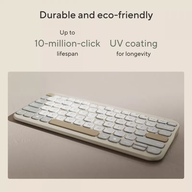 Juhtmeta Bluetooth-klaviatuur ASUS Marshmallow KW100 — USA paigutus, kaerapiim