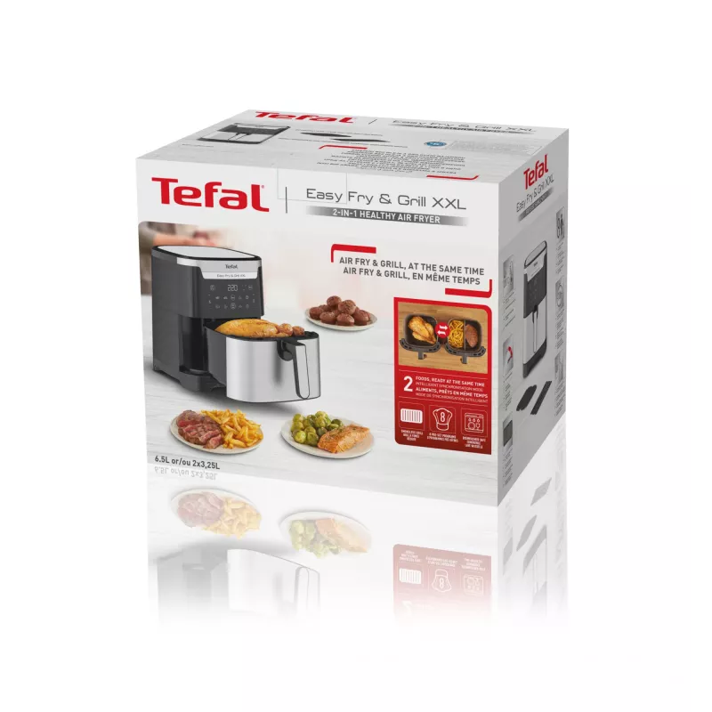 Tefal Easy Fry & Grill EY801D 6,5 L eraldiseisev 1650 W kuumaõhufritüür roostevaba teras