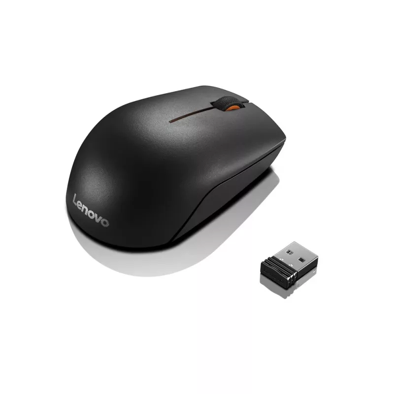 Lenovo Wireless Compact hiir 300 Must, 1000 DPI, 2,4 GHz