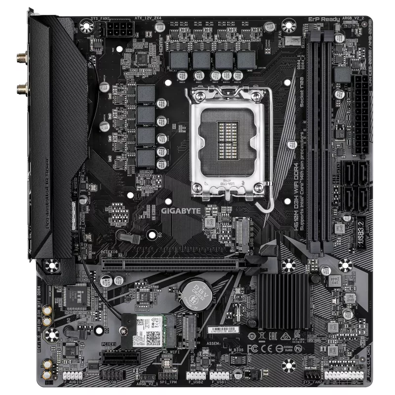 Emaplaat GIGABYTE H610M D3H WIFI, H610, LGA 1700, Micro ATX