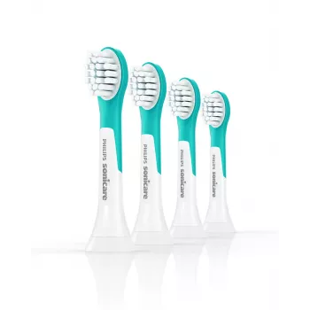Sonicare For Kids asendusharjapead Philips HX6034/90 — 4 tk, sinine/valge, 3‑kuuline vahetus