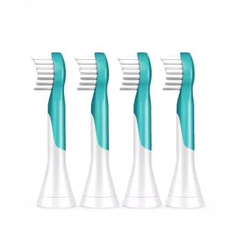 Sonicare For Kids asendusharjapead Philips HX6034/90 — 4 tk, sinine/valge, 3‑kuuline vahetus