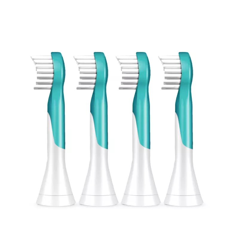 Sonicare For Kids asendusharjapead Philips HX6034/90 — 4 tk, sinine/valge, 3‑kuuline vahetus