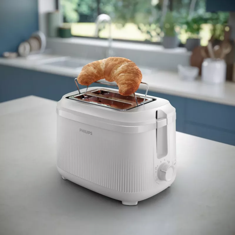 Philips 3000 seeria röster, 2 viilu, valge, metall, nupud, pöördnupp, 900 W, 220-240 V