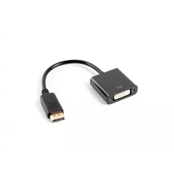 LANBERG Videokaabli adapter DisplayPort DVI-d 0,1 m Must