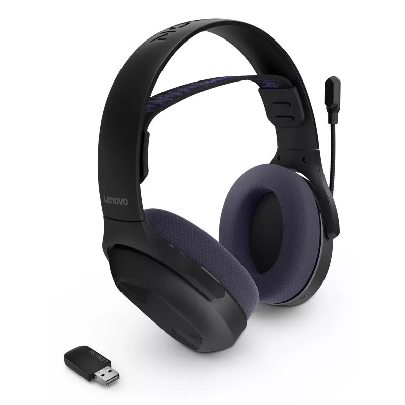 Lenovo Legion H410 kõrvaklapid traadita peakomplekt mängimiseks USB USB-C Bluetooth must, lilla