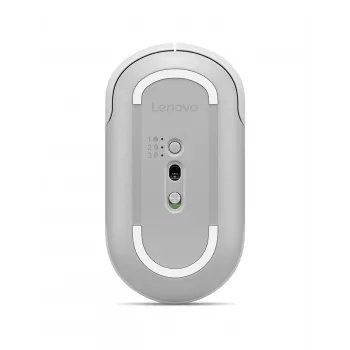 Juhtmeta vaikne hiir Lenovo 700 Multi-Device, kahekäeline, optiline, 4000 DPI, RF + Bluetooth, 8 nuppu, valge