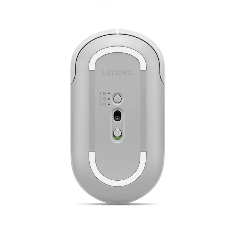 Juhtmeta vaikne hiir Lenovo 700 Multi-Device, kahekäeline, optiline, 4000 DPI, RF + Bluetooth, 8 nuppu, valge