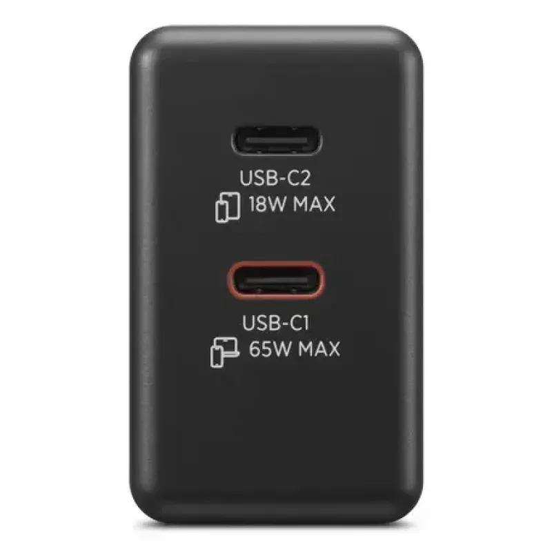 Mobiilseadme laadija Lenovo G0A6065BEU — Universaalne sise-vahelduvvoolulaadija, 2× USB-C, 100–240 V, 1,5 m kaabel, must