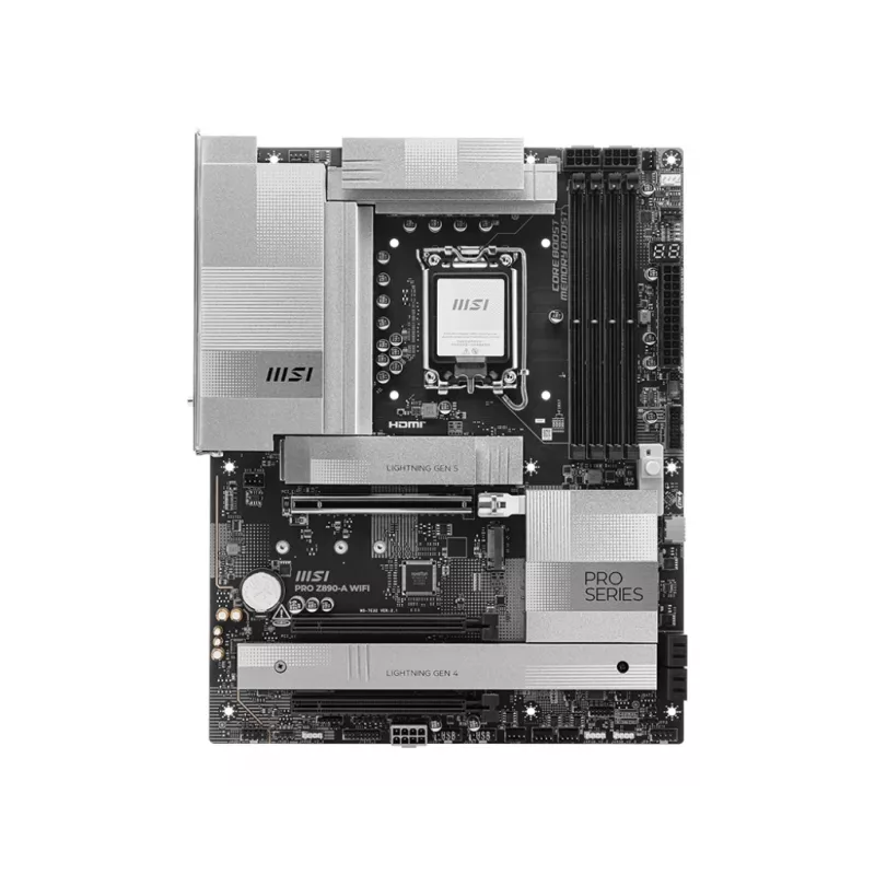 Emaplaat MSI PRO Z890-A WIFI Intel Z890 LGA 1851 ATX DDR5, 4 DIMM, 256 GB, Wi‑Fi 7, 5Gb Ethernet