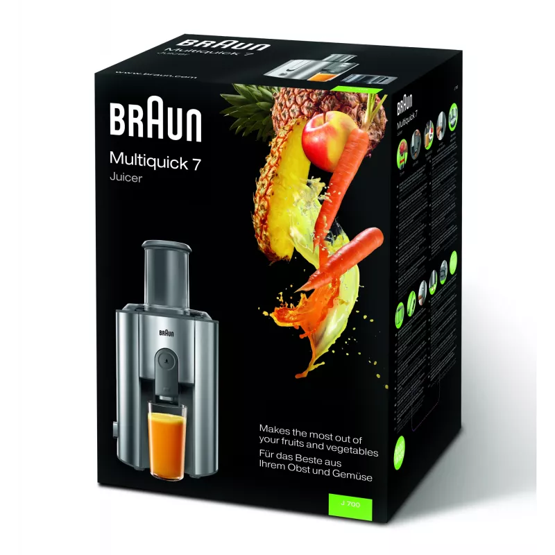 Braun Multiquick 7 mahlapress J 700 Tsentrifugaalne mahlapress 1000 W Roostevaba teras