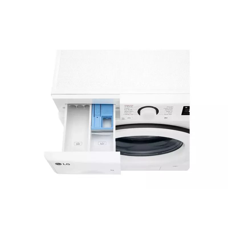 Eestlaaditav pesumasin LG F4WR509SWW 9 kg, 1400 p/min, energiaklass A, valge