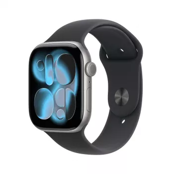 Nutikell Apple Watch Series 11 GPS 46mm kosmosehall alumiinium must Sport Band M/L