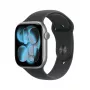 Apple Watch Series 11 GPS + Cellular 46mm tumehall alumiiniumkorpus musta spordirihmaga – M/L