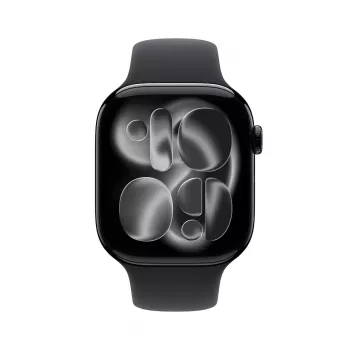 Apple Watch GPS + Cellular 46mm Jet Black Aluminium korpus must Sport Band S/M