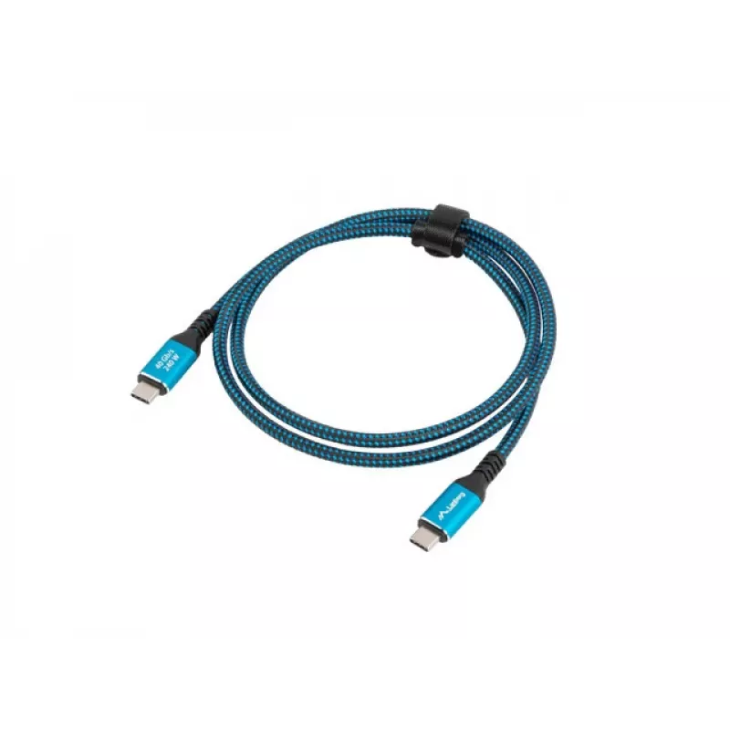 USB-C kaabel LANBERG CA-CMCM-44CU-0005-BK 0.5 m — USB4 Gen 2x2, 40 Gbit/s, 240 W, must