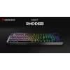 Juhtmega täissuuruses mänguriklaviatuur Genesis Rhod 530, USB, QWERTY US, membraan, RGB-taustvalgustus, 114 klahvi, 1,8 m kaabel, must